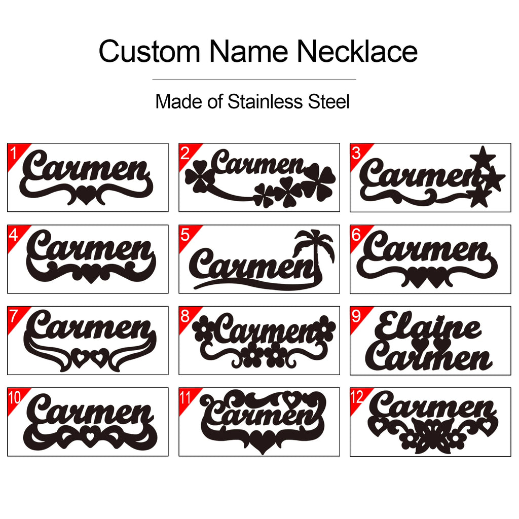 Sipuris Custom Name Necklace Women Jewelry Stainless Steel Golden Choker Cuban Chain Heart Ribbon Nameplate Pendant Necklace