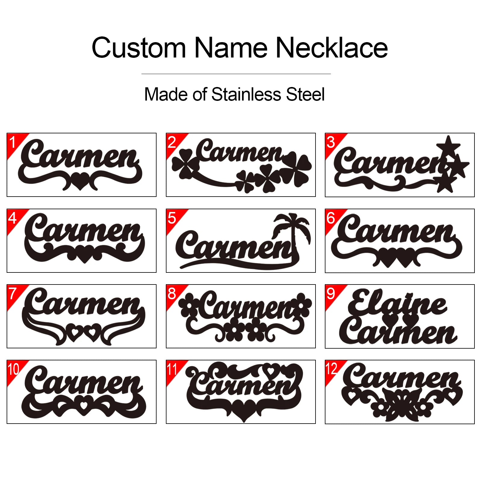 Sipuris Custom Name Necklace Women Jewelry Stainless Steel Golden Choker Cuban Chain Heart Ribbon Nameplate Pendant Necklace